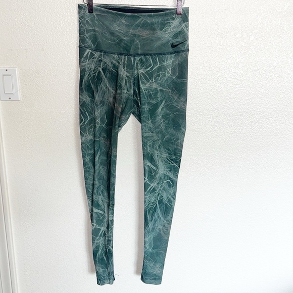 Nike Power Pocket Hyper Mesh Mint Tulle Training High Rise Tight - Picture 1 of 12